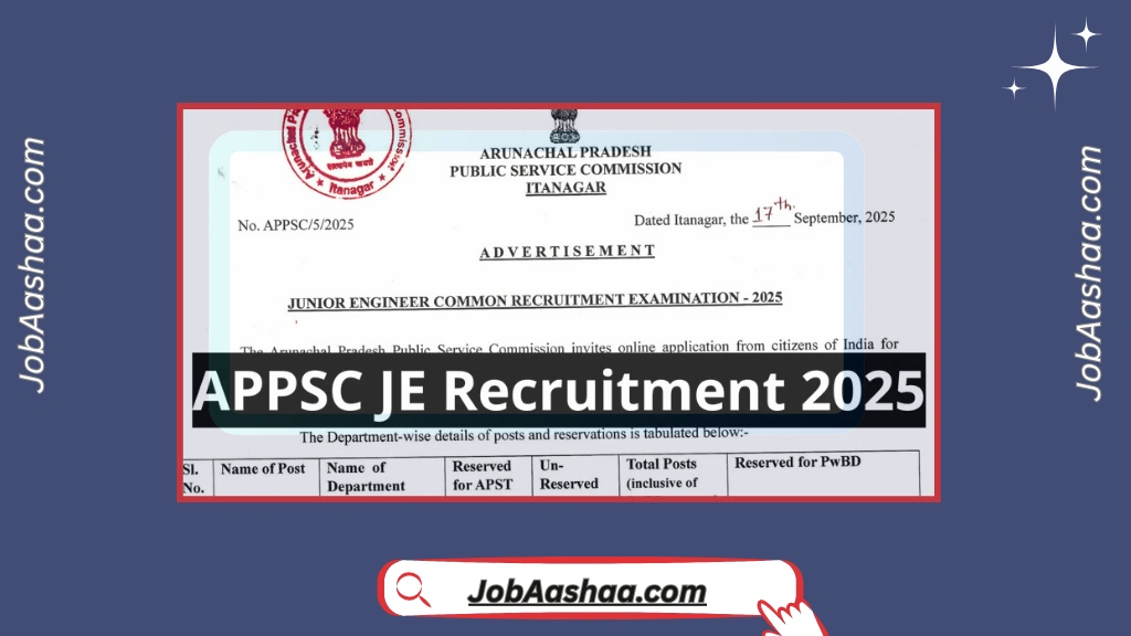APPSC JE Recruitment 2025