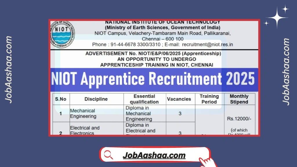 NIOT Apprentice Recruitment 2025
