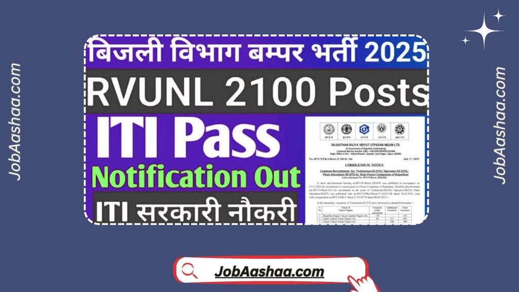 RRVUNL Technician III Recruitment 2025